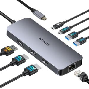 USB C Docking Station 3 Monitors