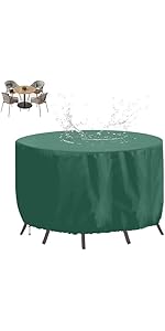 XHBJSH Garden Furniture Covers Waterproof 80x140cm Round Outdoor Table Cover, Heavy Duty 420D Oxf...