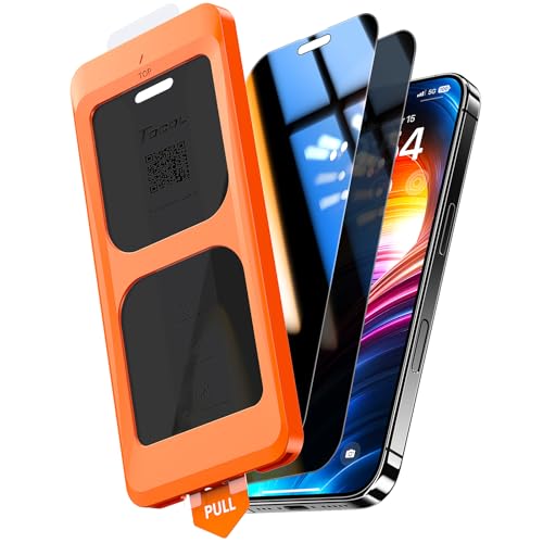 TOCOL 2 Pack for iPhone 16 Privacy Screen Protector 6.1-Inch [True 25°Anti Spy]