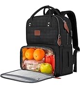 MATEIN Laptop Lunch Backpack, Picnic Backpack with Insulated Compartment, 17 Inch Ice Rucksack fo...