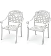 RELAX4LIFE Outdoor Armchair, Patio Fibre Rope Leisure Chair with Anti-slip Footpads, Rubber Wood ...