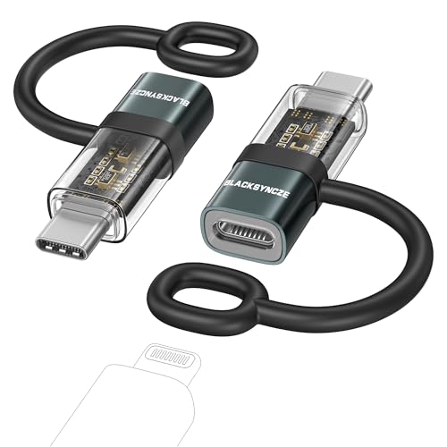 BLACKSYNCZE Lightning to USB C Adapter [2pack] 60W Lightning Female to USB C Male Adapter PD Fast Charging iPhone to USB C Adapter for iPhone 15 Pro Max