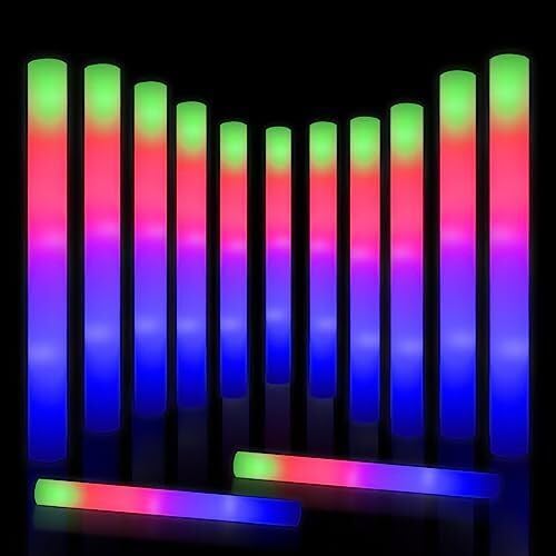 YQXTOOEL 20pcs Giant Glow Foam Sticks