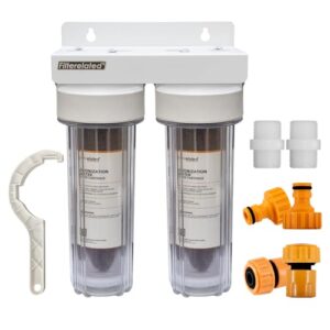 Filterelated 2 Stage DI car wash filter deionized water Spot free car wash System Spotless car wash Pure water Rinse Car/RV/Window Cleaning