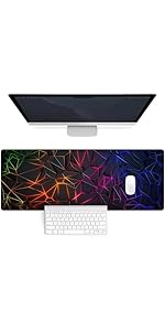 Mouse Pad Desk Pad, Gaming Mouse Pad 31.5X11.8inch Office Desk Mat, Computer Keyboard Mats for De...