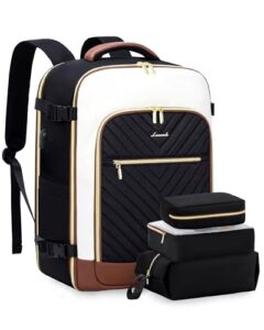 LOVEVOOK Travel Cabin Backpack Womens Large Hand Luggage Rucksack Bag for Plane 40L Weekend Overnight Carry On Bag Waterproof 17 inch Laptop Backpack Ladies Maternity Hospital Bag