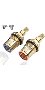 HaoTrade 2Pcs Tap Cartridge Replacement Mixer, Faucet Valve Core, Cartridge 1/2