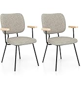 COSTWAY Set of 1/2 Tufted Velvet Studded Dining Chair, High Back Upholstered Side Chair with Nail...