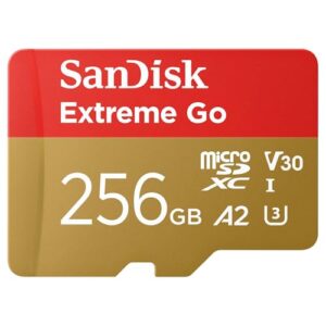 SanDisk 256GB Extreme Go micro SDXC card + SD adapter