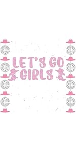 Lets Go Girls Party Decorations - Cowgirl Hen Party Decorations Banner Pink Let's Go Girls Banner...