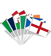 AhfuLife Six Countries Nations Flags 5ft x 3ft for Rugby Tournament, 6Pcs Double Sides Printed Fl...
