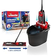 Vileda ULTRAMAX 2-in-1 complete set, floor mop set with bucket, flat mop and microfibre mop.