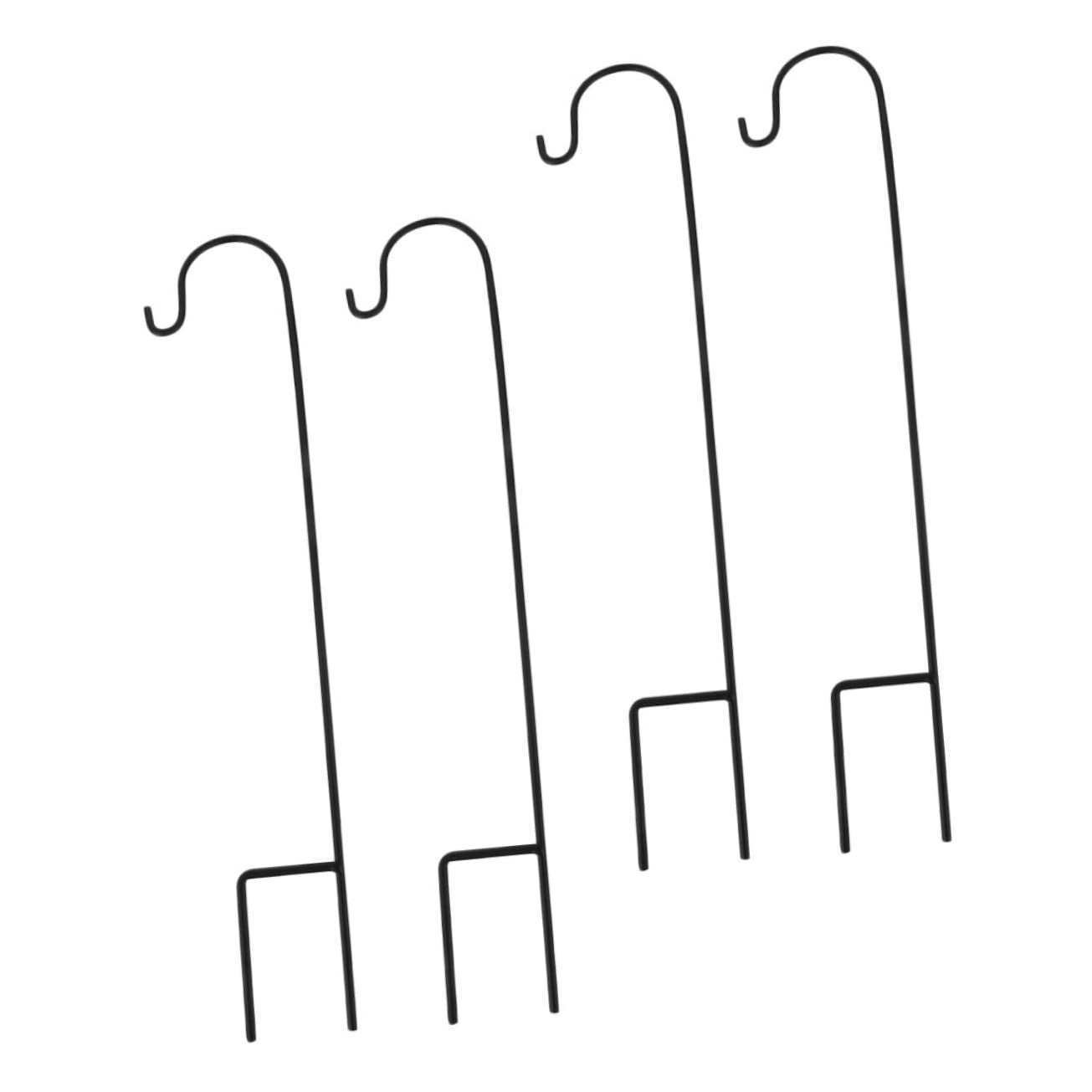Gogogmee 4pcs Wrought Iron Hook Outdoor Hooks for Hanging Shepherds Crook Garden Hooks Shepherds Hooks for Garden Lights Shepherds Hook Stand Heavy Duty Clothes Rack Plant Storage Hooks