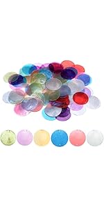 M METERXITY 100-Pack Round Shells Pieces, 50mm Flat Round Natural Shell Charm with Hole, Discs Se...