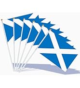 AhfuLife Scottish Flag Bunting 30pcs Flags for St. Andrew's Day Decorations, 10m Double Sided Sco...