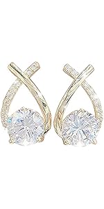 Black Friday Deals 2024 Sterling Silver Earrings for Women, Flower Stud Earrings 925 Sterling Sil...