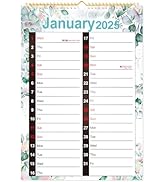 Magnetic Calendar for Fridge 2025, 12 Month Tear-off Magnetic Calendar from January 2025 to Decem...