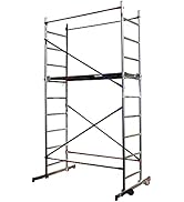 BPS Aluminium Scaffold/Scaffolding Tower/Towers DIY Premium Plus with 4 x Lockable Wheels and Out...
