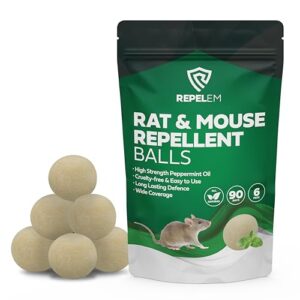 REPELEM Rat & Mouse Repellent Balls - 6 Pack | Super Strength Peppermint Oil Mice Repellent