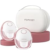 Momcozy M5 Hands Free Breast Pump, Wearable Breast Pump of Baby Mouth Double-Sealed Flange with 3...