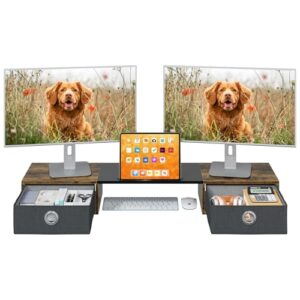 OYRREU Monitor Stand with Drawer