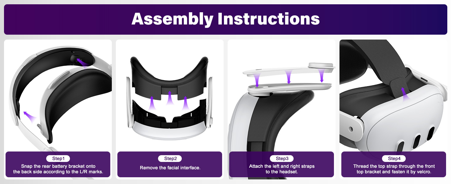 Quest 3 Head Strap with 6000mAh Battery