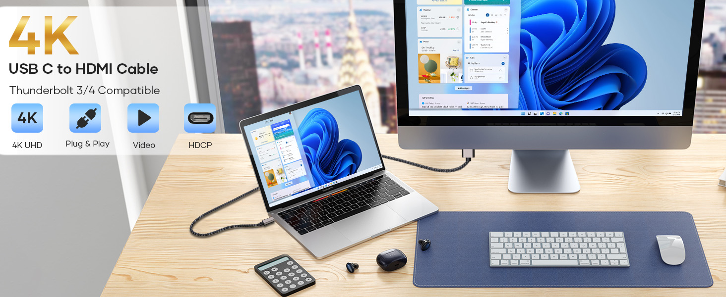 USB C to HDMI Cable 2M