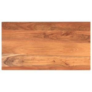 idaXL table top replacement - solid acacia wood - rectangular - 110 x 50 x 2.5 cm - rustic dining decor - brown surface