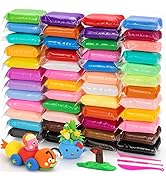QMAY Modeling Clay Kit, 50 Colors Air Dry Ultra Light Clay, Safe & Non-Toxic, Great Gift for Kids
