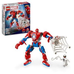 LEGO Marvel Spider-Man Mech vs. Anti-Venom - Super Hero Figure Building Toy with 2 Minifigures for Imaginative Role Play - Gift for 6 Plus Year Old Boys and Girls 76308