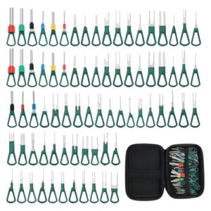 A ABSOPRO Terminal Removal Tool Assortment Kit Wire Connector Terminal Pin Extractor Kit Green 76 Pcs