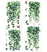 Peacoblue Reusable Window Static Clings Stickers Decal 30cm×90cm, 2 Sheets with 19PCS Vines Patte...