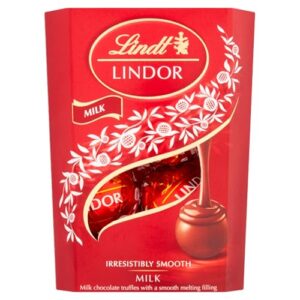 Lindt Lindor Milk Chocolate Truffles Box Small | 37g | Chocolate Truffles with a Smooth Melting Filling | Gift Present for Him and Her | Christmas