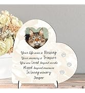 Pet Bereavement Gifts: Personalised Dog Memorial Plaque with Photo | Cat & Dog Sympathy Keepsake ...