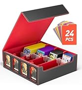 Hot Bee Yugioh MTG Deck Box, Quartuple Trading Card Storage Box Holds 2400+ Cards for Yugioh, TCG...