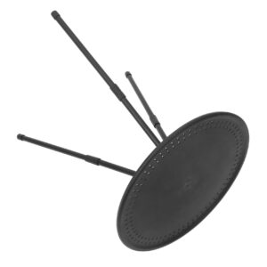 SEWOART Outdoor Folding Table Outdoor Camping Table Collapsible Camping Table Portable Picnic Table Foldable Compact Camping Table Folding Camp Table Round Patio Table Black Carbon Steel