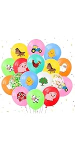 Farm Animal Birthday Party Balloons - 46pcs Farm Themed Decorations with Cow, Sheep, House, Pig, ...