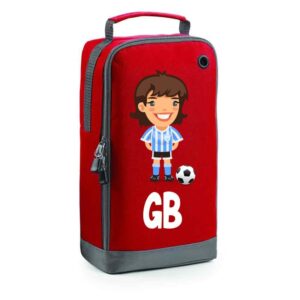 Football Boot Bags for Girls with Free Kit and Initials – Durable and Personalized Sports Bag - Girls Boot Bag Red