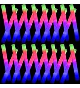 AUOHTOWRT 56pcs Giant Foam Glow Sticks,Light up Batons,Foam Glow Sticks for Wedding,3 Multi-modes...
