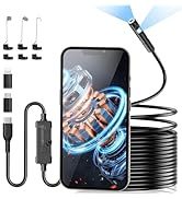 Endoscope Inspection Camera, Ennovor 1920 HD Flexible Rigid Snake Camera, 8 LED Lights No WiFi Sn...