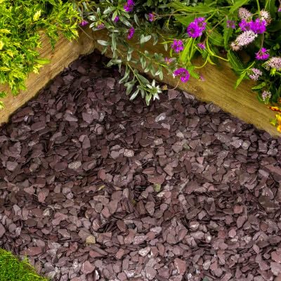 Welsh Plum Slate Chipping 20mm - Bulk Bag (850kg): Aggregates for Garde