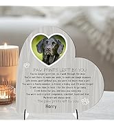 Pixie's Gifts Personalised Pet Bereavement Plaque with Stands - Handcrafted Laser Cut Photo Memor...