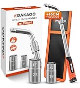 Gakago socket spanner set - 17mm 19mm 21mm wheel bolt socket set with plastic rim protection - 1/...