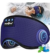 Musicozy Sleep Mask Headphones,Upgraded Bluetooth V5.3 Sleep Headphones with Adjustable Headphone...