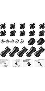 Neewer Camera Screw Adapter, 22 Pieces 1/4” to 1/4” and 1/4” to 3/8” Tripod Mount Screw Adapter C...