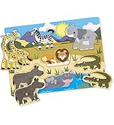 Melissa & Doug Animals Wooden Mini-Puzzle Set With Storage and Travel Case 17.8 x 13 x 5.3 centim...