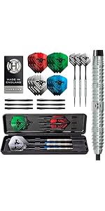 Harrows Sabre 90% Tungsten Steel Tip Darts Set I 21g to 26g All Weights Available I Huge 24pcs Bu...