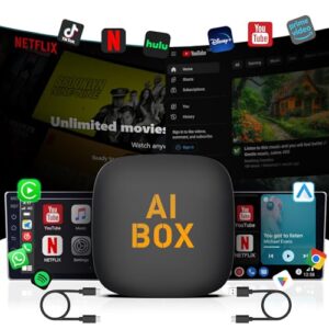 Wireless Carplay & Android Auto Adapter Converts Wired to Wireless Carplay Dongle