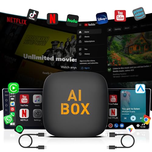 Wireless Carplay & Android Auto Adapter Converts Wired to Wireless Carplay Dongle
