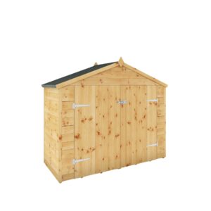 WALTONS | 3 x 7 Shiplap Bike Store | Apex Roof | Shiplap Tongue and Groove | Wooden Garden Bicycle Storage Shed | 10 Year Anti Rot Guarantee | 3 x 7 3ft 7f